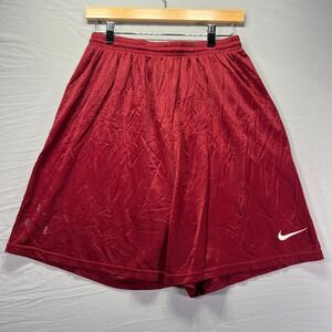 Vintage 90s Nike Shorts Mens Large Red Mesh Gym Work Out White Tag Swoosh